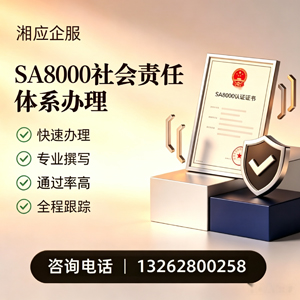 绍兴SA8000社会责任体系认证服务